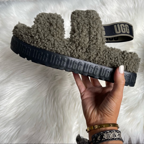UGG Oh Fluffita Olive Green - Picture 1 of 4